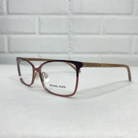 Michael Kors MK-HT-0074-14 Eyeglasses 55-15-140‎ Maroon Metal and Wood H2506 - Picture 2 of 7